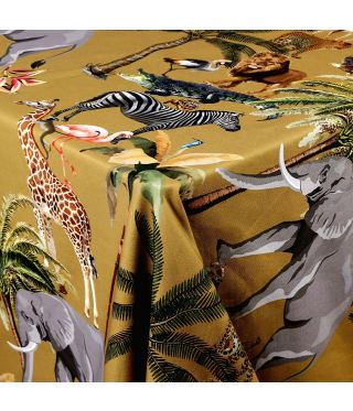 Botanica Kruger Mustard 100% Cotton Tablecloths
