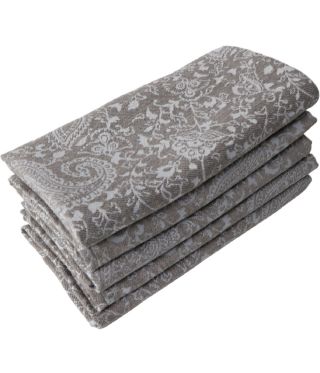 Morocco Paisley - Taupe - Napkins Pack Of 6