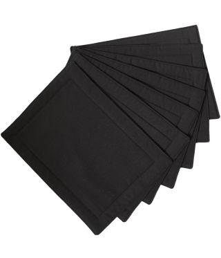 Polyteq Stain Resistant -30 x 40 Placemats SET OF 6-Black