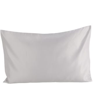 Satin Pillowcase Soft Silver Grey Pack 2 