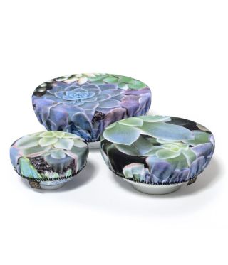 Bowl Coverings - Botanica Pin Cushion - Succulent Blue - SET OF 3