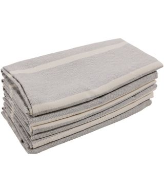 Abigail Marc Grey Stripe Cotton Napkin- 45 x 45 - Pk 6 