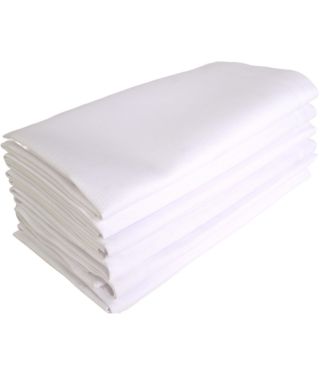 White 100% cotton Napkins - Set of 6 - WHITE