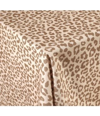 Polyteq-Digital Leopard Print Design Tablecloth Stone 