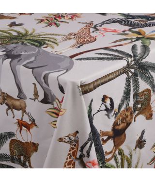 Botanica Kruger Grey 100% Cotton Tablecloth