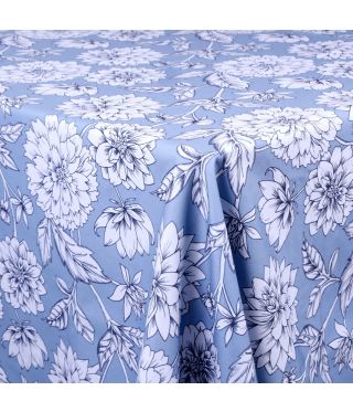 Robyn Valerie Dahlia Blue Tablecloths
