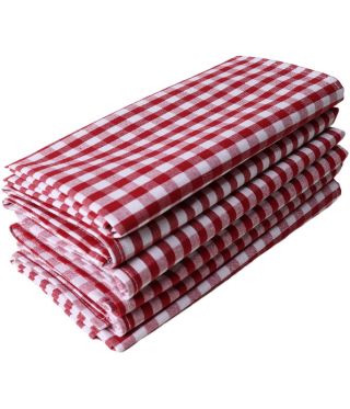 100% Cotton Red Gingham Napkin - SET OF 6