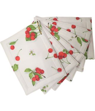 FRUIT PLACEMAT SET OF 6 -Cherry