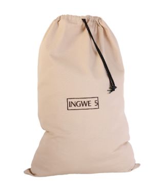 STONE 100% COTTON LAUNDRY BAG WITH EMBROIDERY LODGE NAME AND ROOM NUMBER 