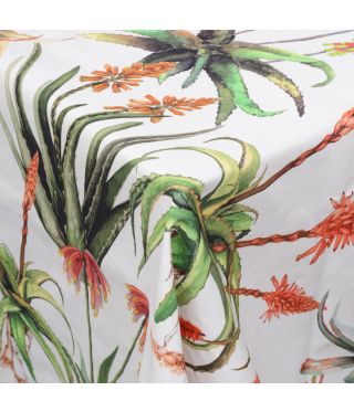 Botanica White Aloe Tablecloth