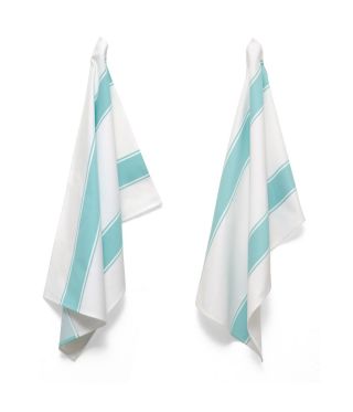 Tea Towels - Artisan Stripe - Teal Pack 2 -Special