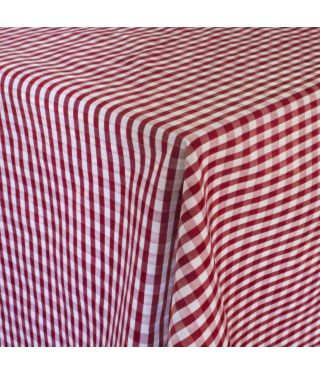 100% Cotton Red Gingham Tablecloths 
