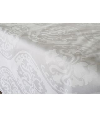 Deluxe - Oriel White Damask Table cloth