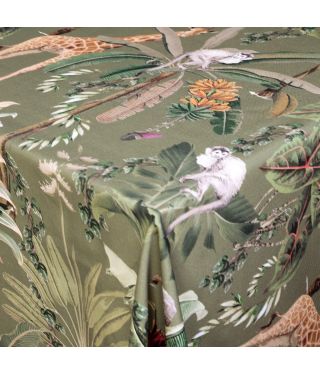 Polyteq Giraffe Manor Olive Green Tablecloths